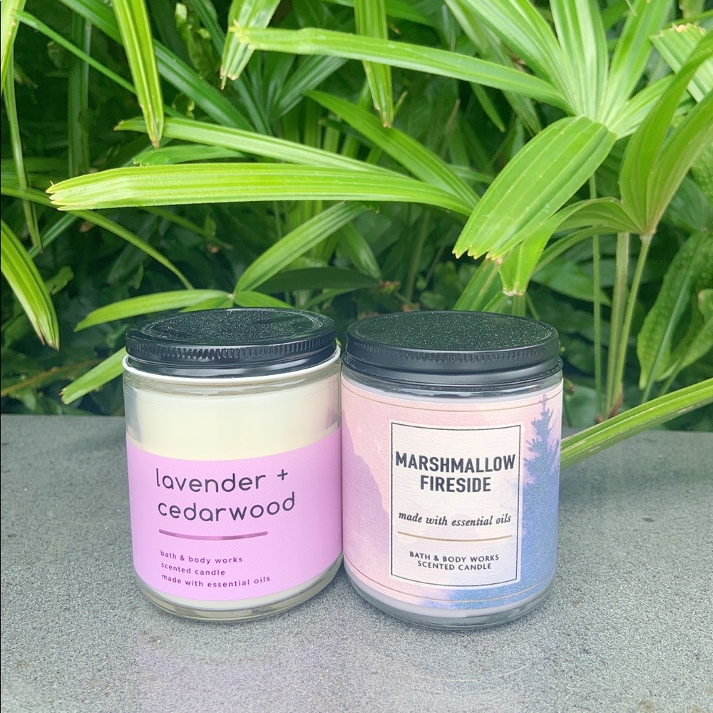 BBW Marshmallow fireside Lavender Cedarwood candle